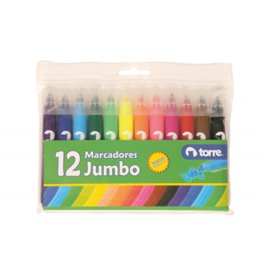 Plumones marcadores dibujo jumbo 12 colores torre – Los Insumos